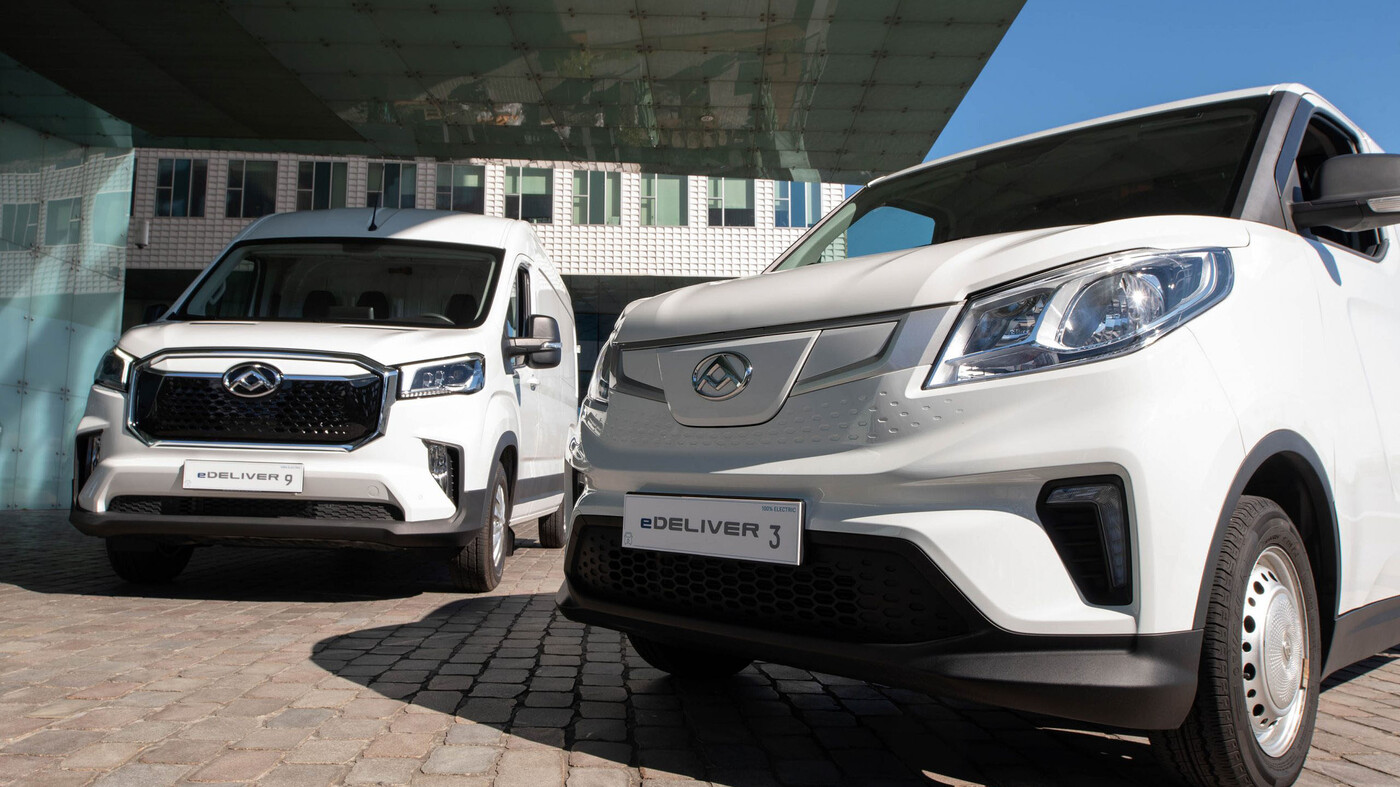 Nijwa Zero Maxus eDeliver 3 en Maxus eDeliver 9 samen Nijwa Zero Maxus eDeliver 3 en Maxus eDeliver 9 samen